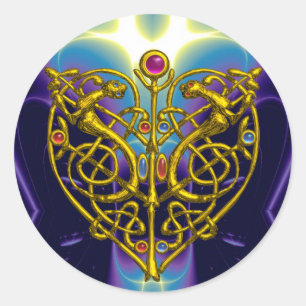 HYPER VALENTINE Pink Fuchsia Lila Runder Aufkleber