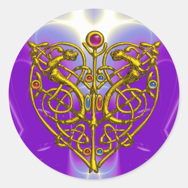 HYPER VALENTINE Pink Fuchsia Lila Runder Aufkleber (Vorderseite)