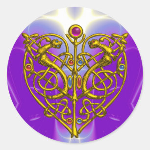 HYPER VALENTINE Pink Fuchsia Lila Runder Aufkleber