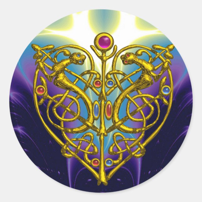 HYPER VALENTINE Pink Fuchsia Lila Runder Aufkleber (Vorderseite)