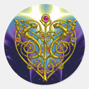 HYPER VALENTINE Pink Fuchsia Lila Runder Aufkleber