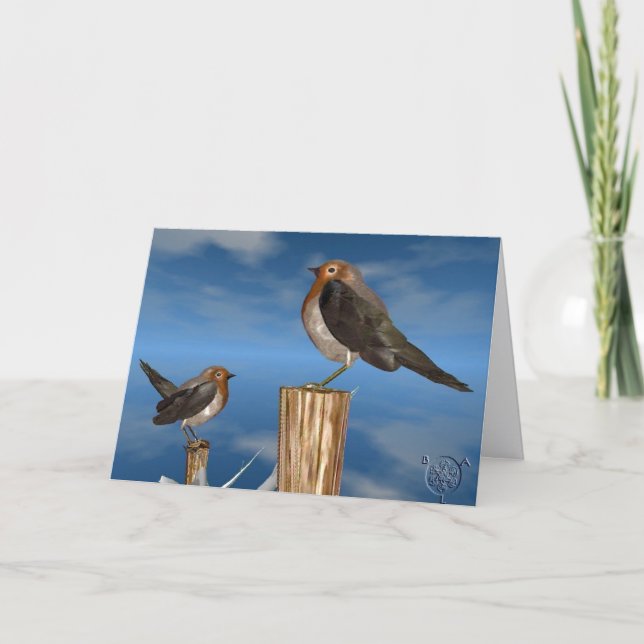 HYPER VRREN / ROBIN ROT BREAST FEIERTAGSKARTE (Vorderseite)