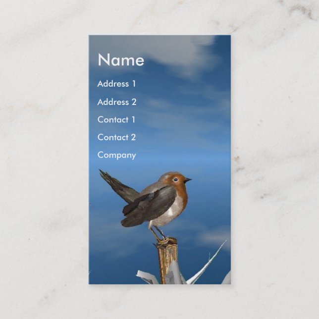 HYPER VRREN / ROBIN ROTES BRAST-MONOGRAM VISITENKARTE (Vorderseite)