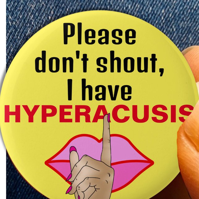 Hyperakusis leises Schweigegeräusch Button (Von Creator hochgeladen)