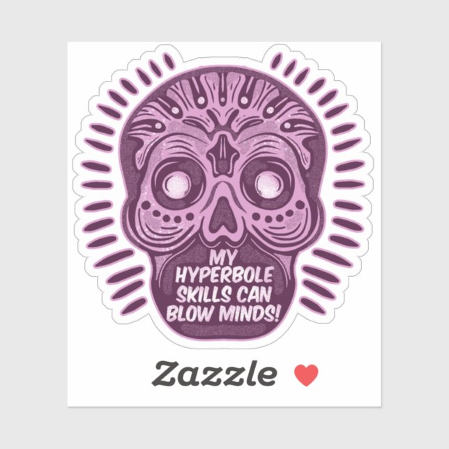 Hyperbole Funny ENGLISH SPRACHE Aufkleber (Blatt)