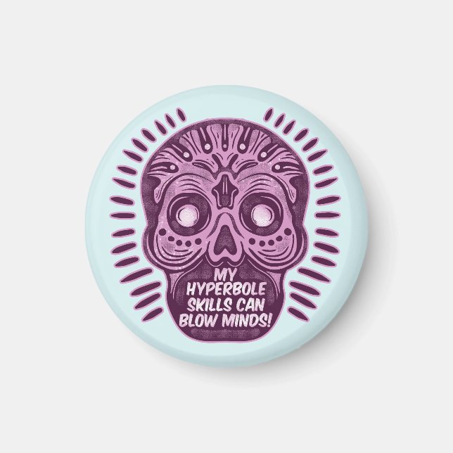 Hyperbole Funny ENGLISH SPRACHE Magnet (Vorne)