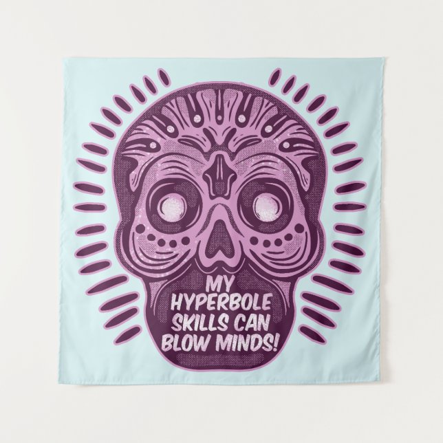 Hyperbole Funny ENGLISH SPRACHE Wandteppich (Vorderseite)