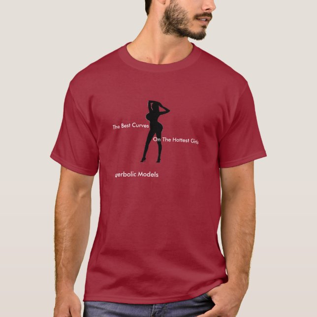 Hyperbolische Modelle (Shirtrot der Männer) T-Shirt (Vorderseite)