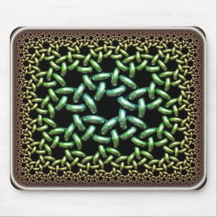 Hyperbolische verbundene Ringe Mousepad
