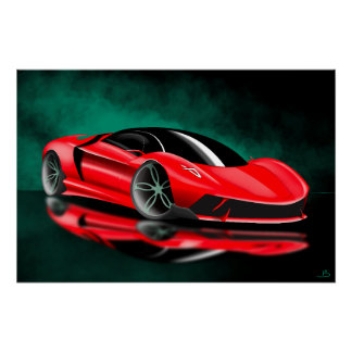 Hypercar-Konzept Poster