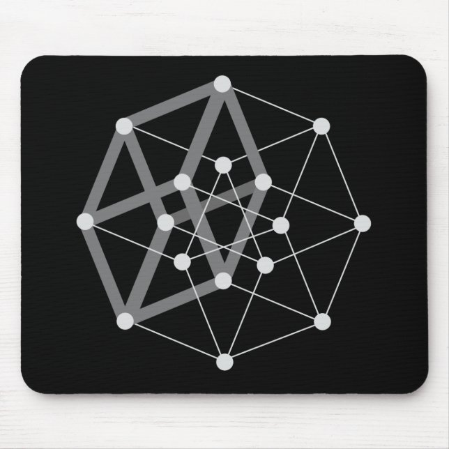 hypercube Dunkelheit Mousepad (Vorne)
