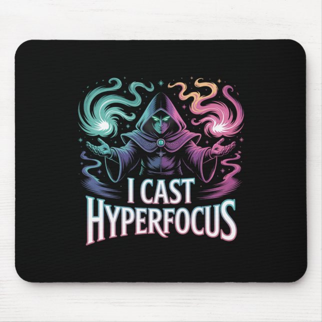 Hyperfokus-Zauber-Spell-Gamer-Kunstwerk-Autismus-M Mousepad (Vorne)