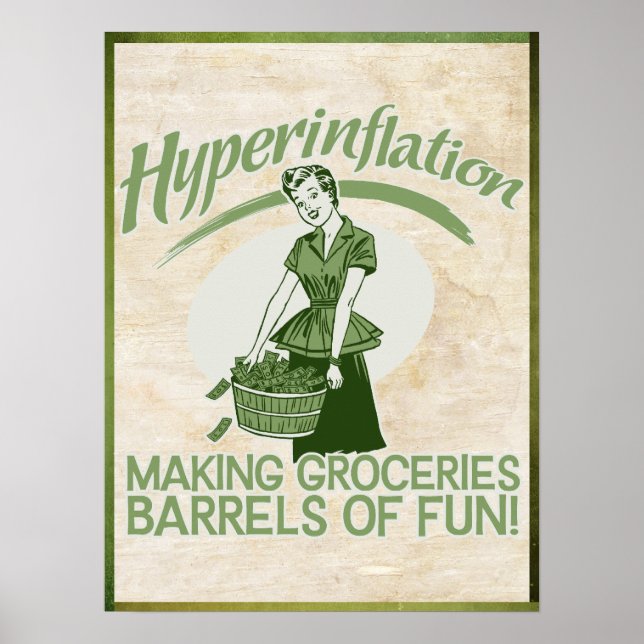 Hyperinflationsdruck Poster (Vorne)