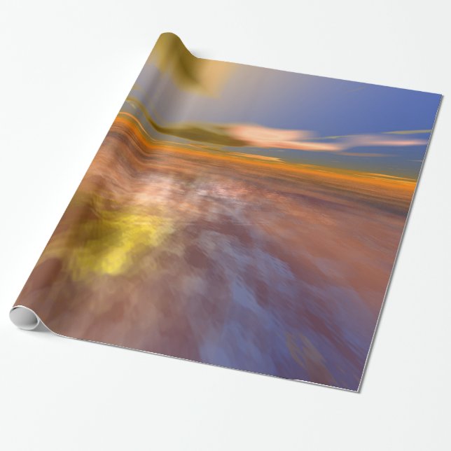 HYPERION WORLD, ALIEN SEASCAPE SKY, CLOUDS Sci-Fi Geschenkpapier (Ungerollt)