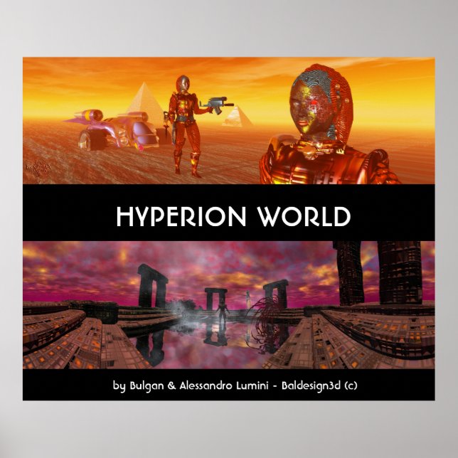 HYPERION WORLD SCIENCE FICTION Scifi Poster (Vorne)