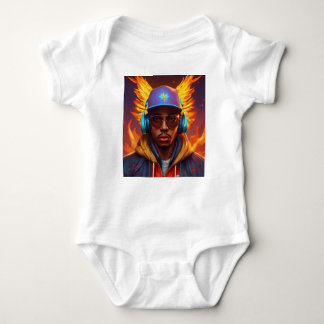 Hyperrealistischer Karikaturenhupp: Spielfigur Baby Strampler