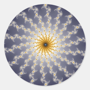 Hyperspace - Fraktal-Aufkleber Runder Aufkleber