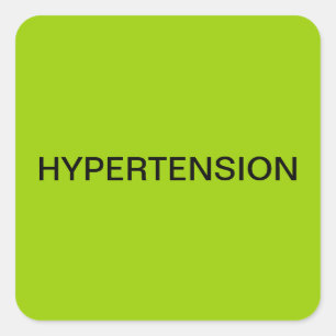 Hypertonikekartenzeichen Quadratischer Aufkleber