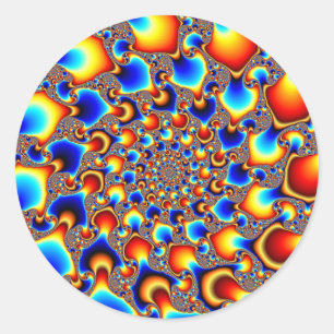 Hypn0sis - Fraktal Art Runder Aufkleber