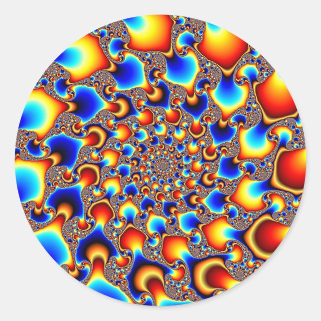 Hypn0sis - Fraktal Art Runder Aufkleber (Vorderseite)