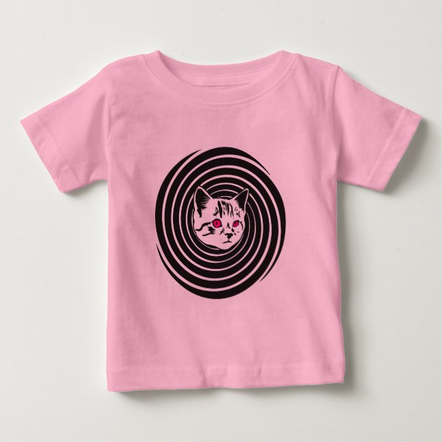 Hypno-Cat Baby T-shirt (Vorderseite)