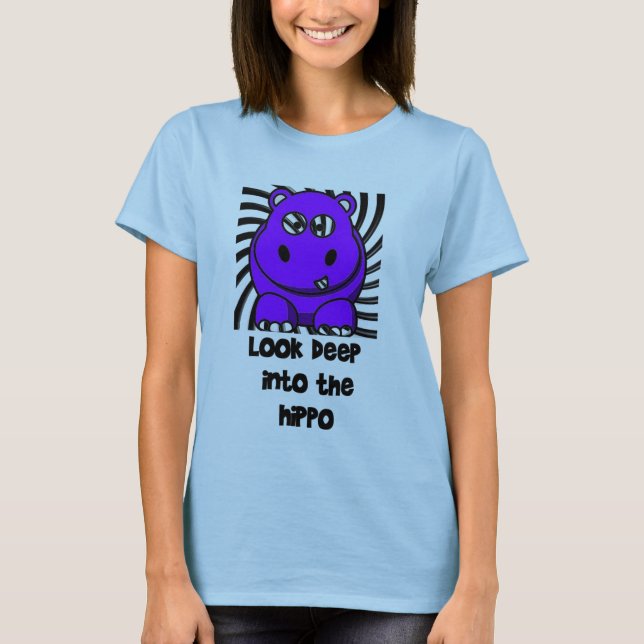 Hypno Flusspferd lila T-Shirt (Vorderseite)