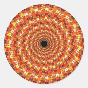 Hypno Orb - Fraktal-Aufkleber Runder Aufkleber