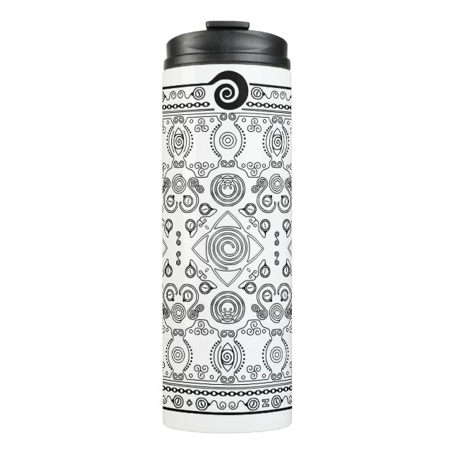 Hypno Spiral Bandana Thermal Travel Tumbler Thermosbecher (Vorderseite)