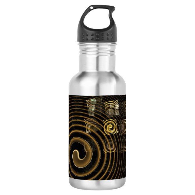 Hypnose Abstrakt Art Flasche Edelstahlflasche (Vorderseite)