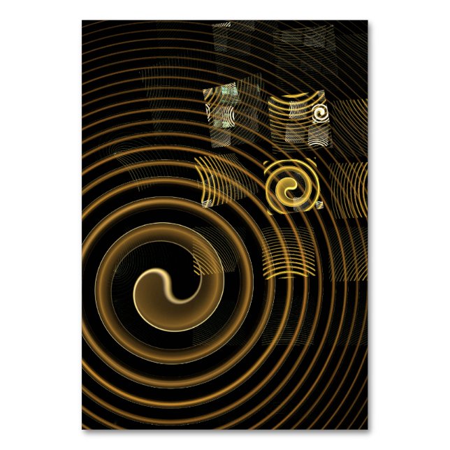 Hypnose Abstrakt Art Table Card Tischnummer (Vorderseite)