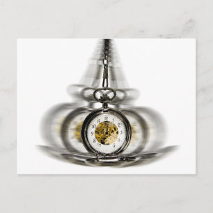 Hypnose Spinning Clock Postkarte