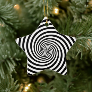 Hypnose-Spiral-Stern-Form Keramik Ornament