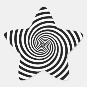 Hypnose-Spirale Stern-Aufkleber