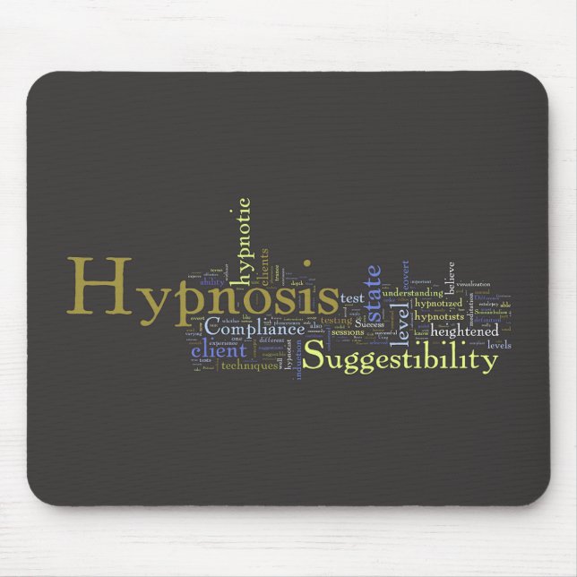 Hypnose-Wort-Kunst-Mausunterlage Mousepad (Vorne)
