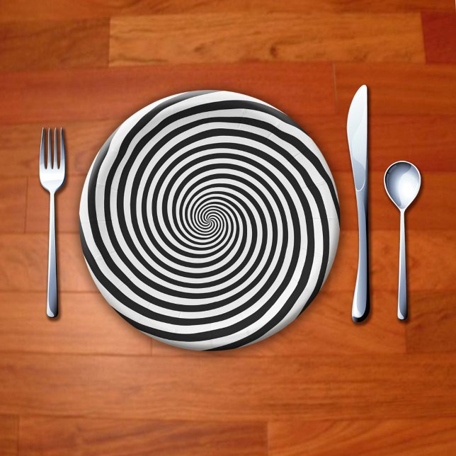 Hypnosepapierplatte Pappteller (Use these plates to keep your holiday or party table a little mysterious. )