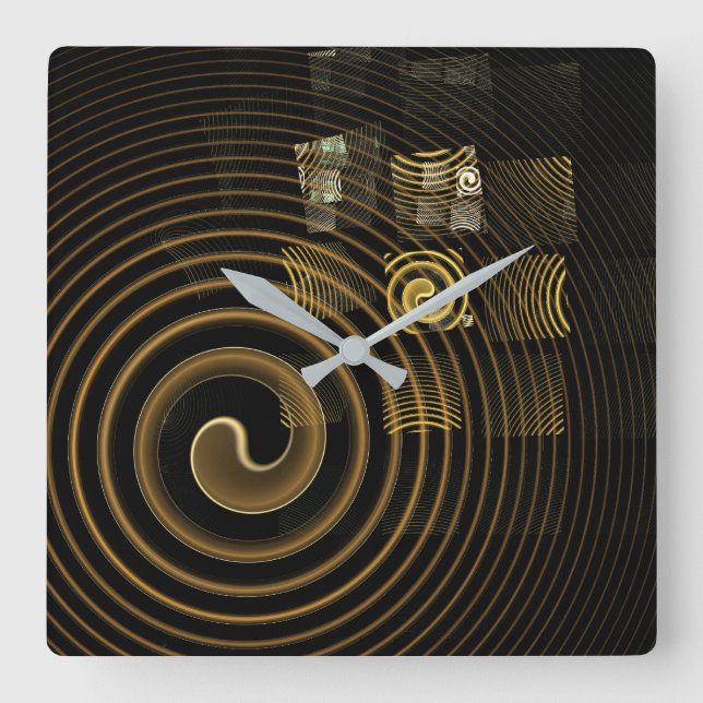 Hypnosis Abstract Art Square Quadratische Wanduhr (Vorderseite)