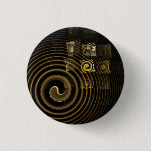 Hypnosis Abstrakt Art Button (rund)