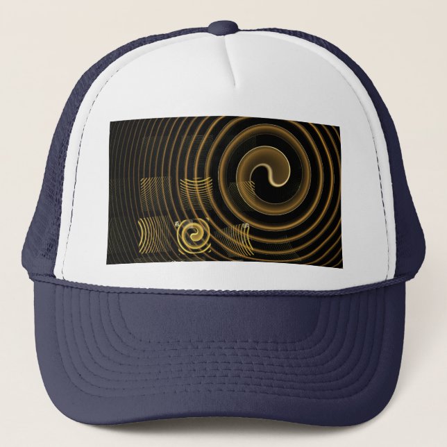 Hypnosis Abstrakt Art Hat Truckerkappe (Vorderseite)