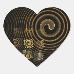 Hypnosis Abstrakt Art Heart Sticker