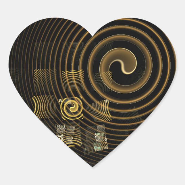Hypnosis Abstrakt Art Heart Sticker (Vorderseite)