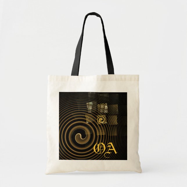Hypnosis Abstrakt Art Monogram Bag Tragetasche (Vorne)