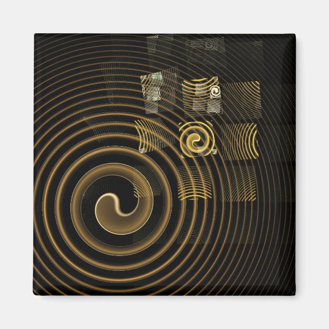 Hypnosis Abstrakt Art Square Magnet (Vorne)