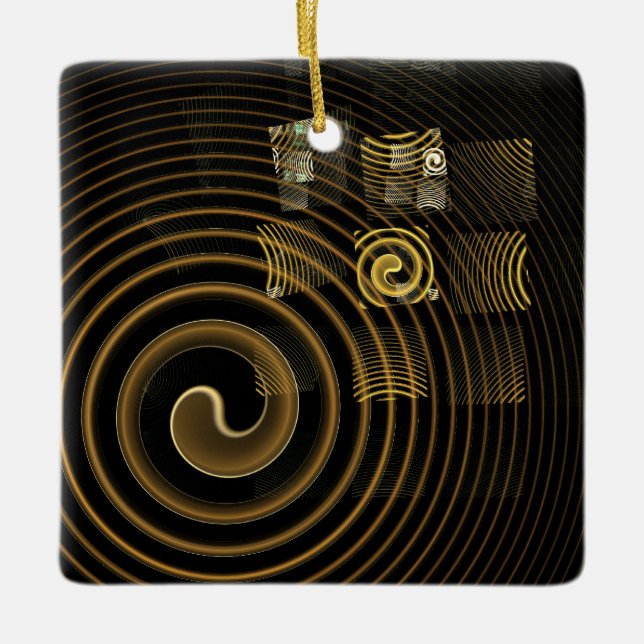 Hypnosis Abstrakt Art Square Ornament (Vorderseite)