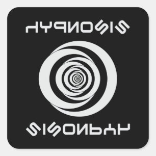 Hypnosis Hypnotizer Hypnotizist Hypnotic Funny Gif Quadratischer Aufkleber