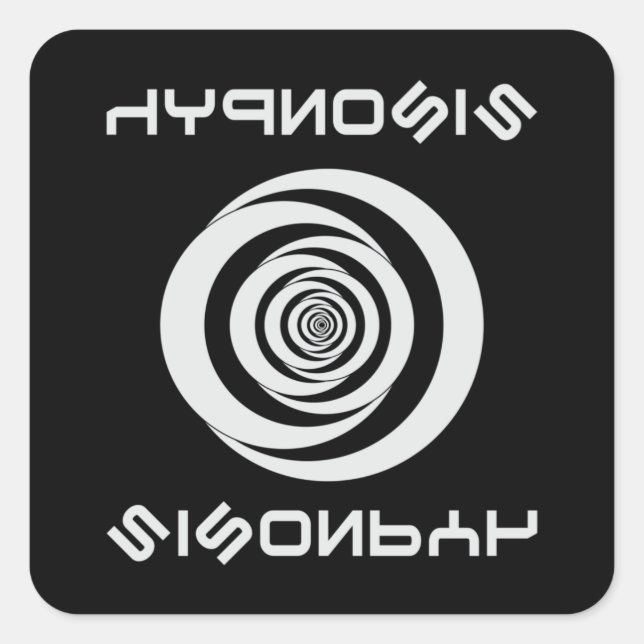 Hypnosis Hypnotizer Hypnotizist Hypnotic Funny Gif Quadratischer Aufkleber (Vorderseite)