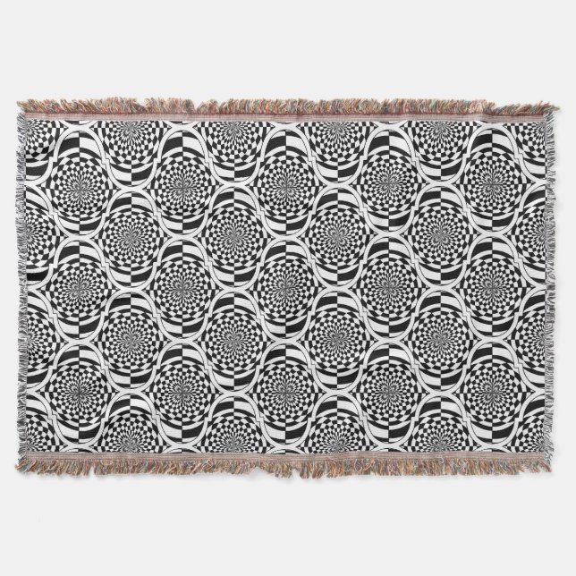 Hypnosis Pattern Schwarz-weiß + Ihre Ideen Decke (Vorderseite)