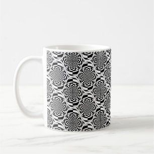Hypnosis Pattern Schwarz-weiß + Ihre Ideen Kaffeetasse