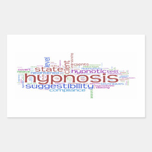 Hypnosis Works Word Art Sticker - White Background