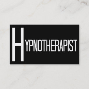 Hypnotherapeut Black Simple Business Card Visitenkarte
