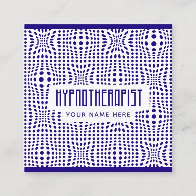 Hypnotherapeut Hypnotist Social Media Blue Quadratische Visitenkarte